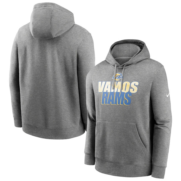 Men's Los Angeles Rams Heathered Charcoal Fan Gear Local Club Pullover Hoodie Men's Los Angeles Rams Heathered Charcoal Fan Gear Local Club Pullover Hoodie